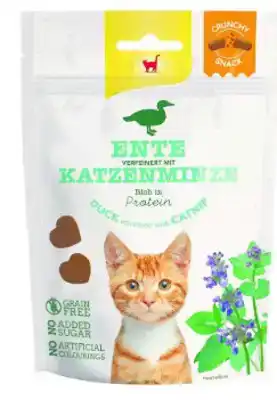 GIMCAT CRUNCHY SNACK EEND & KATTENKRUID 50 GR