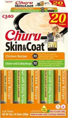 INABA CHURU SKIN & COAT MULTIPACK CHICKEN 20 ST.