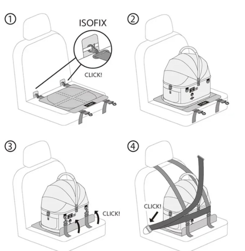 FIKAGO - CAR SEAT PROTECTOR FOR FLYTTA PLUS - BLACK
