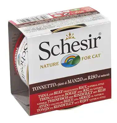 SCHESIR KAT BLIK TONIJN-RUND-RIJST GELEI 85 GRAM