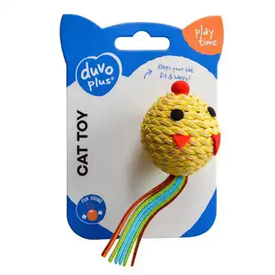 DUVO+ JOLLY GELE BOLMUIS 13 CM GEEL