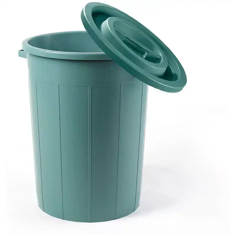 VOERTON MET DEKSEL XXL 75L GROEN