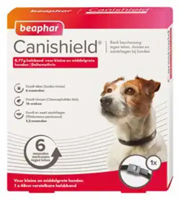 BEAPHAR CANISHIELD TEKENBAND / VLOOIENBAND HOND KLEIN/MIDDEL HOND