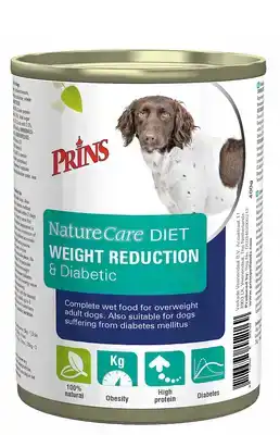 PRINS DIEET HOND WEIGHT RED&DIAB BLIK 400 GR