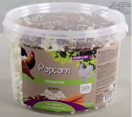 KIPPENPOPCORN MET GROENTEN 3 LTR