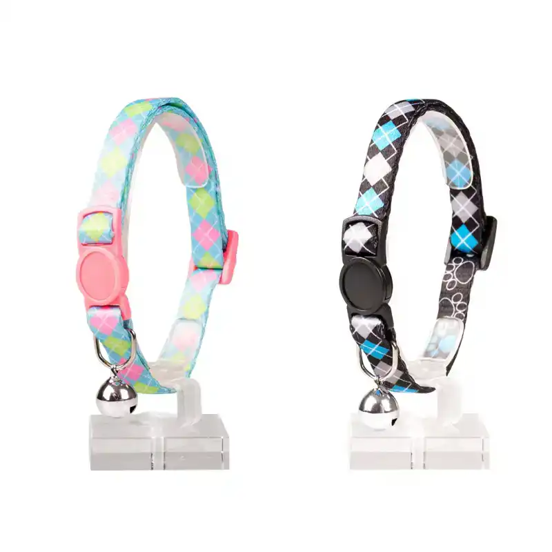 DUVO+ KATTENHALSBAND SCHOTSE RUITEN MIX KLEUR