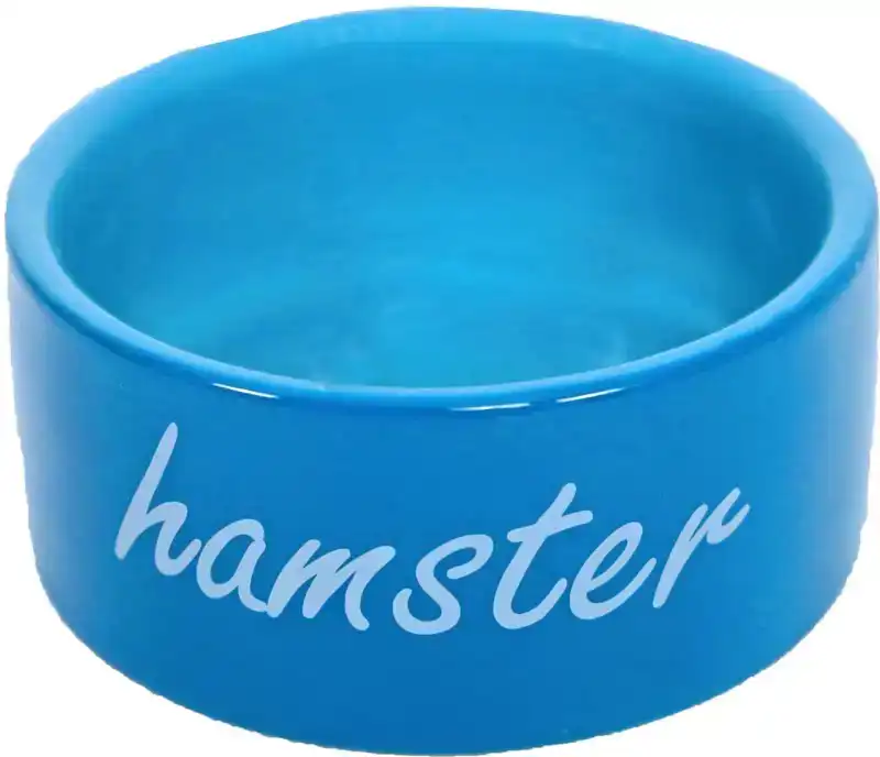 HAMSTER EETBAK STEEN BLAUW 6CM