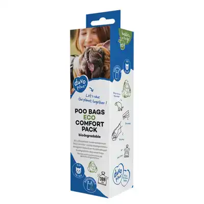 DUVOPLUS POEPZAKJES ECO BIO-AFBREEKBAAR COMFORTPAK 23X33,3CM