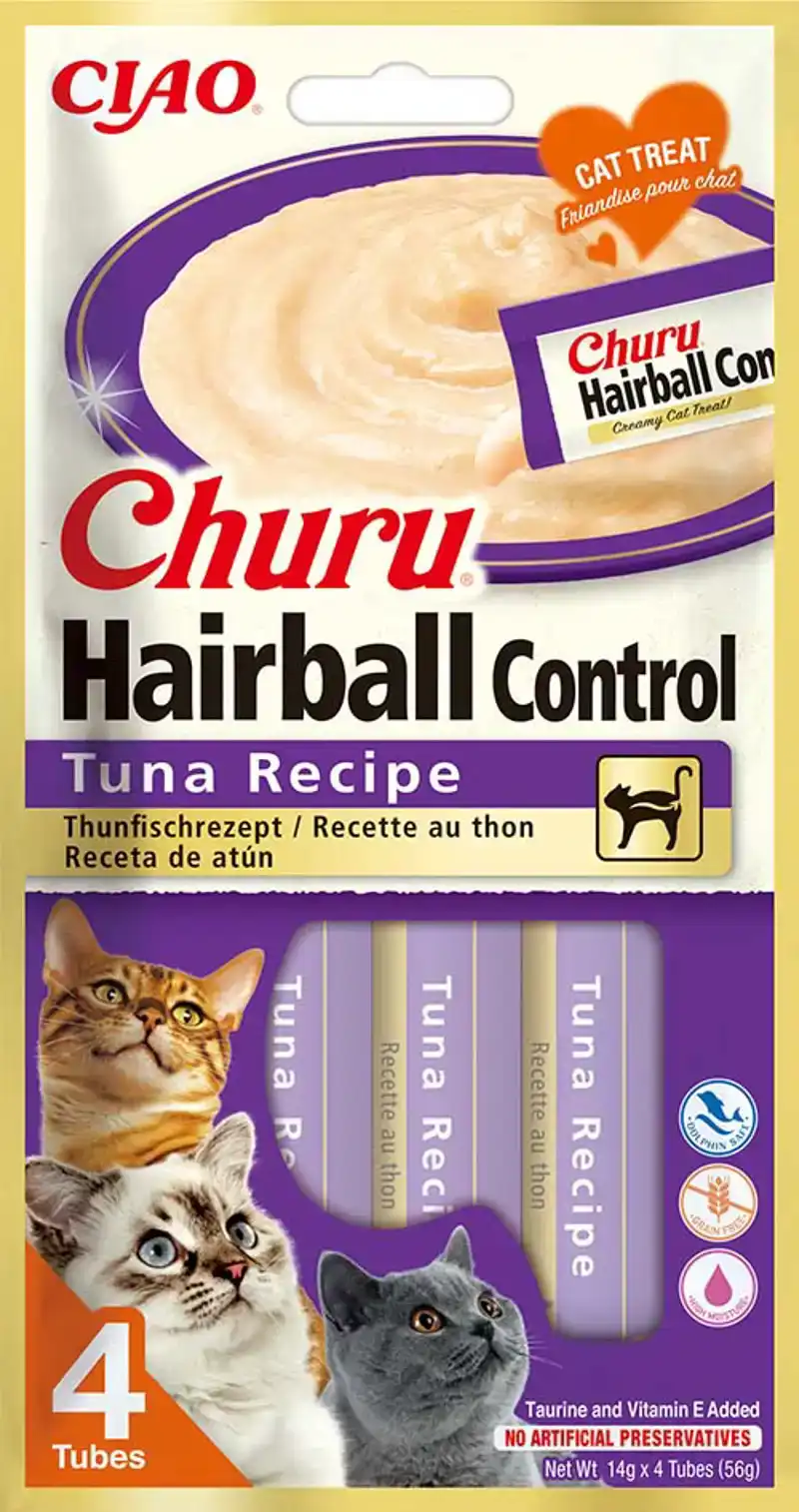 INABA CHURU HAIRBALL TUNA 14 GR