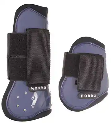 HORKA PVC BEENBESCHERMERSET STRASS, SET VAN 4 L BLAUW