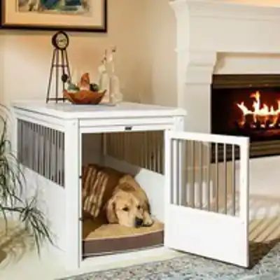 NEW AGE PET® - INNPLACE CRATE - SMALL - ANTIQUE WHITE