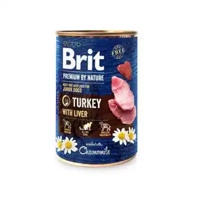 BRIT BRIT PREMIUM CANS TURKEY WITH LIVER 400 G
