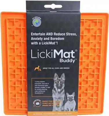 LICKIMAT LIKMAT BUDDY HOND ORANJE 20CM