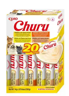 INABA CHURU MULTIPACK BOX CHICKEN & BEEF 20ST