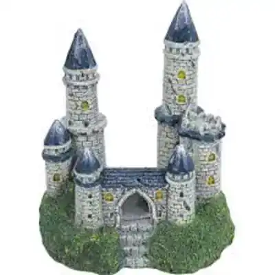 BOON AQUA DECO ORNAMENT KASTEEL BLAUW/WIT 12X14CM