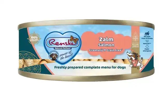 RENSKE HOND BLIK ZALM GRAANVRIJ 95 GRAM