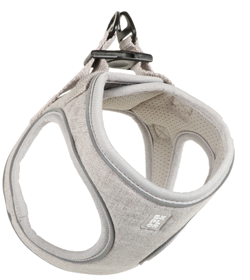 DUVOPLUS ULTIMATE FIT KLEINE HOND HARNAS S - 40-45CM GRIJS