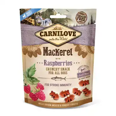 CARNILOVE CRUNCHY SNACK MACKEREL WITH RASPBERRIES 200GR