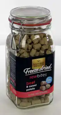 NH DOG RAW BITES FREEZE DRIED SNACK BEEF 225 GR.