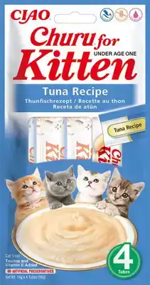 INABA CHURU FOR KITTEN TUNA RECIPE 4ST
