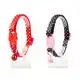 DUVO+ KATTENHALSBAND WITTE BOLLETJES ZWART/ROOD
