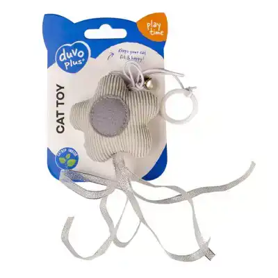DUVO+ CUSHY STER MET ELASTIEK & BEL 17,5 CM GRIJS