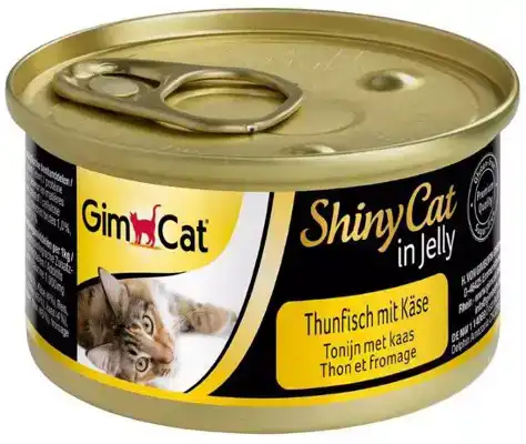 GIMCAT SHINYCAT IN JELLY TONIJN MET KAAS 70 GRAM GIMCAT