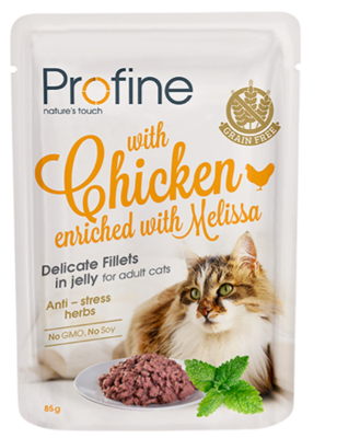 PROFINE CAT POUCH FILLETS IN JELLY CHICKEN 85 GR