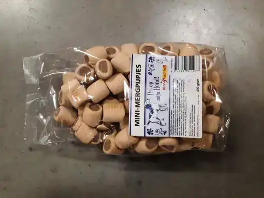 DIER ALL IN KOEKJES MINI-MERGPIJPJE 3MIX 400 GR ZAK