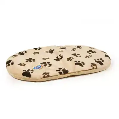 DUVO+ OVAAL KUSSEN MET POOTAFDRUK 77X50X5CM BEIGE