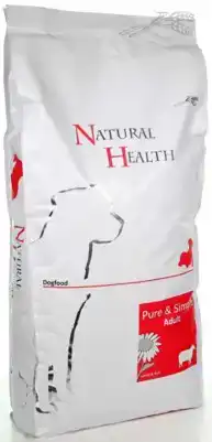 NATURAL HEALTH DOG LAM/RIJST ADULT 12,5KG