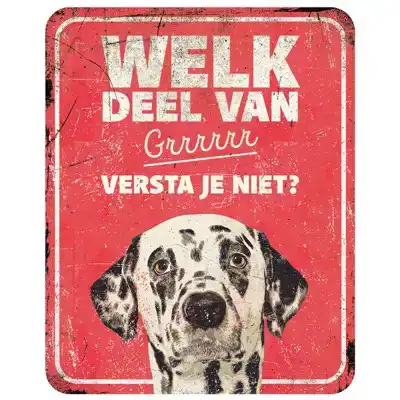 D&D WAARSCHUWINGSBORD DALMATIAN ROOD