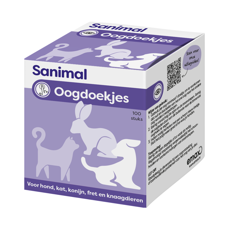 SANIMAL OOGDOEKJES 100 STUKS