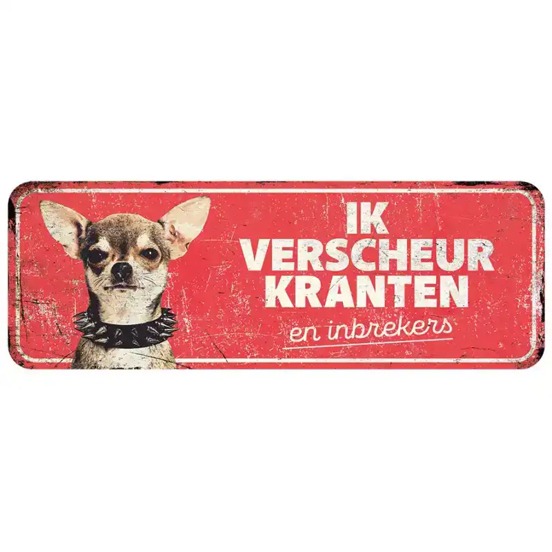 D&D WAARSCHUWINGSBORD CHIHUAHUA ROOD