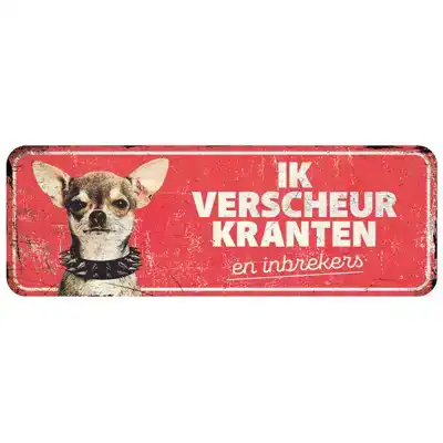 D&D WAARSCHUWINGSBORD CHIHUAHUA ROOD