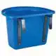 VOERBAK MET OPHANGHAKEN, HALFROND, BLAUW 12L