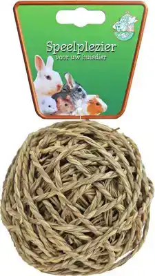 KNAAGDIERBAL MET BEL 14 CM NATURAL