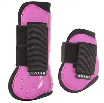 HORKA PVC BEENBESCHERMERSET STRASS, SET VAN 4 L ROSA
