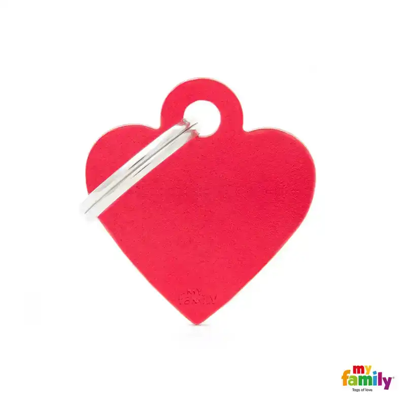 PENNING SMALL HEART ALUMINIUM RED L000012296