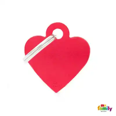 PENNING SMALL HEART ALUMINIUM RED L000012296