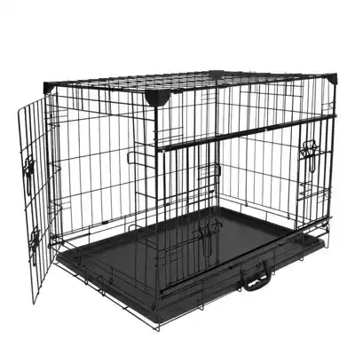 LR HUISKENNEL SCHUIFDEUR 76X53X61 CM ZWART