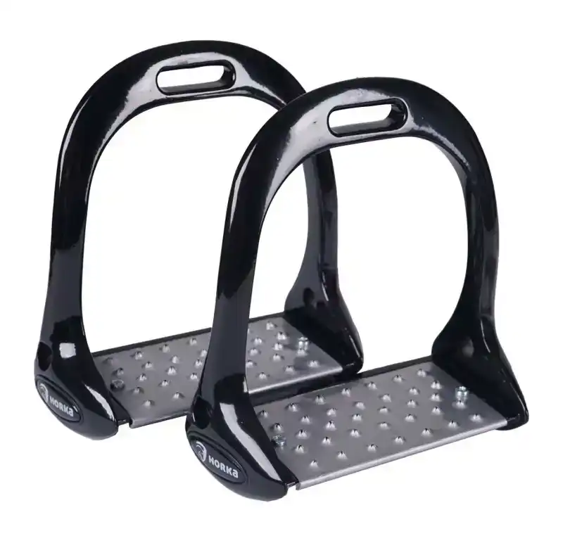 HORKA STIJGBEUGELS 12 CM ZWART