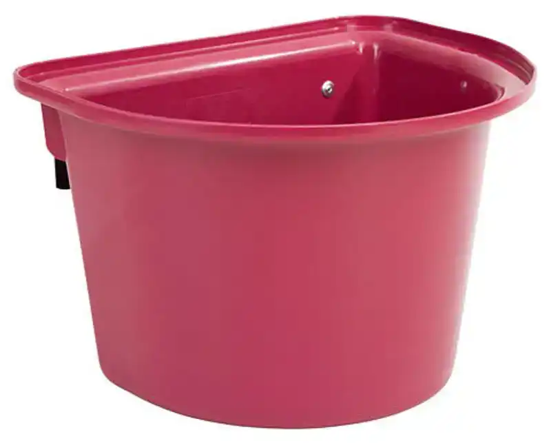 VOERBAK MET OPHANGHAKEN, HALFROND, ROSE 12L
