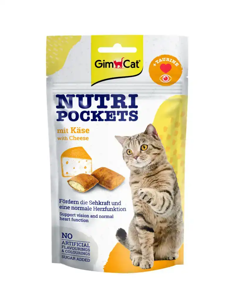 GIMCAT NUTRI POCKETS KAAS & TAURINE 60 GR