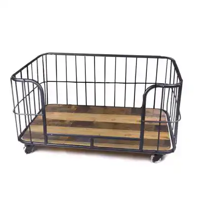 DIVAN METAL WIRE BASKET 75X50 BLACK