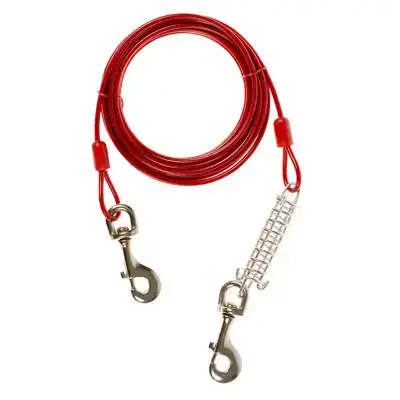 AANLEGKABEL MET VEER HEAVY DUTY 6M ROOD