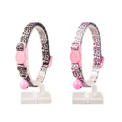 DUVO+ KATTENHALSBAND PANTER ZWART/ROZE