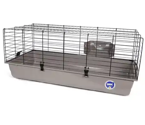 KORTINGSPAKKER KONIJNENWONING 100CM ZWART/GRIJS