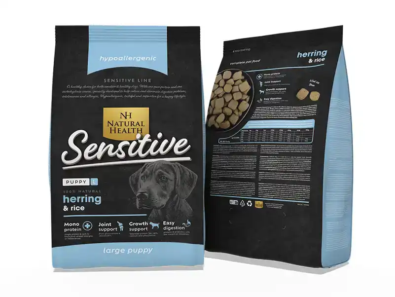 NATURAL HEALTH DOG FISH & RICE PUPPY LARGE BITE (2 KG.)