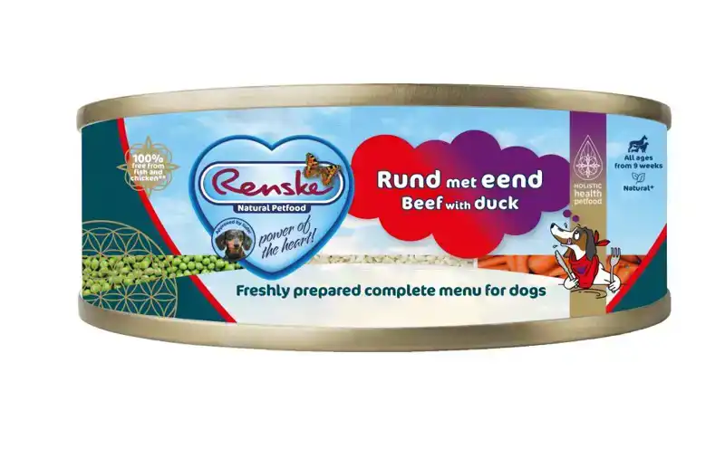 RENSKE HOND BLIK RUND MET EEND 95 GRAM